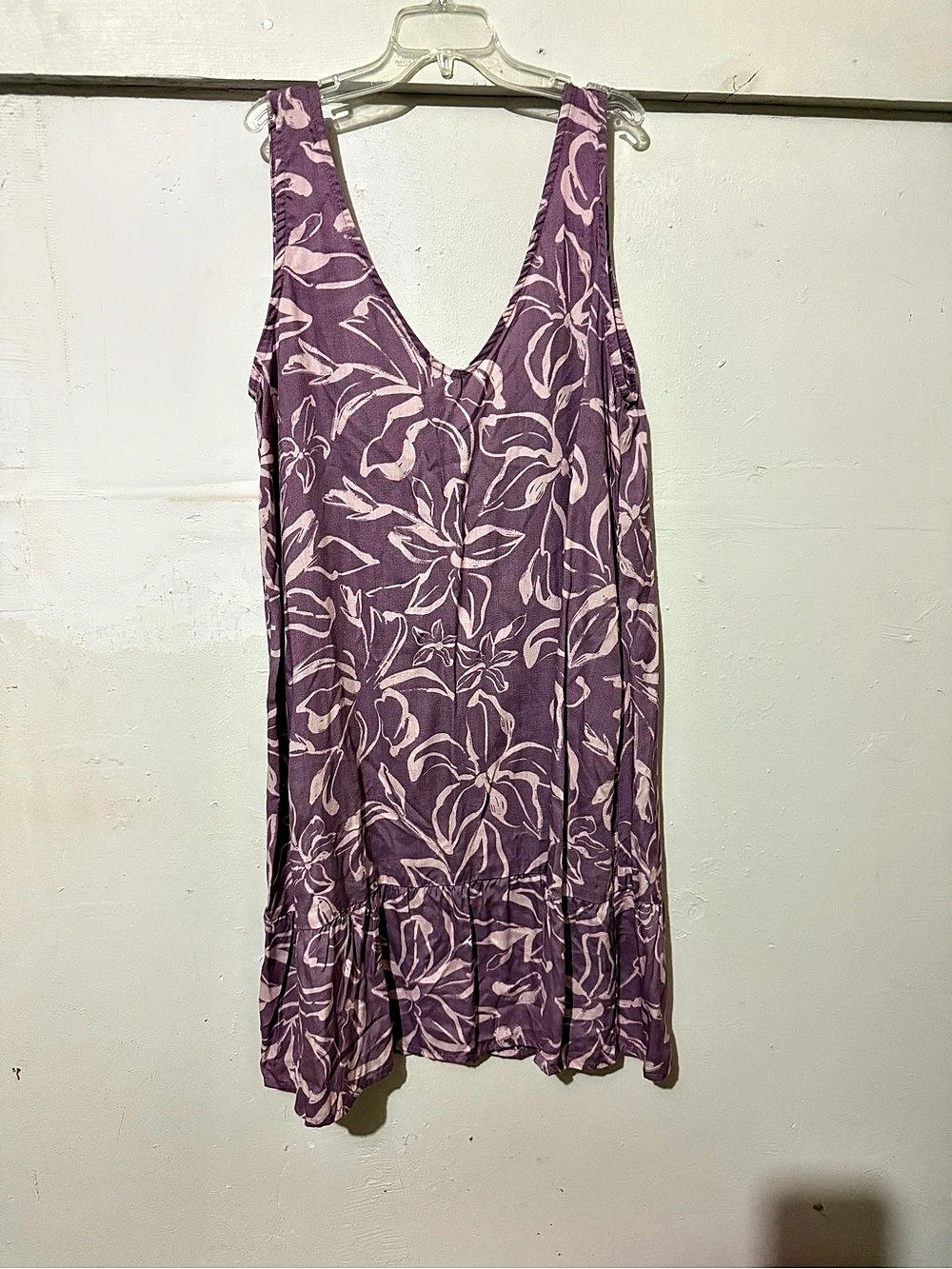 Floral Mini Dress in Purple & White Like New